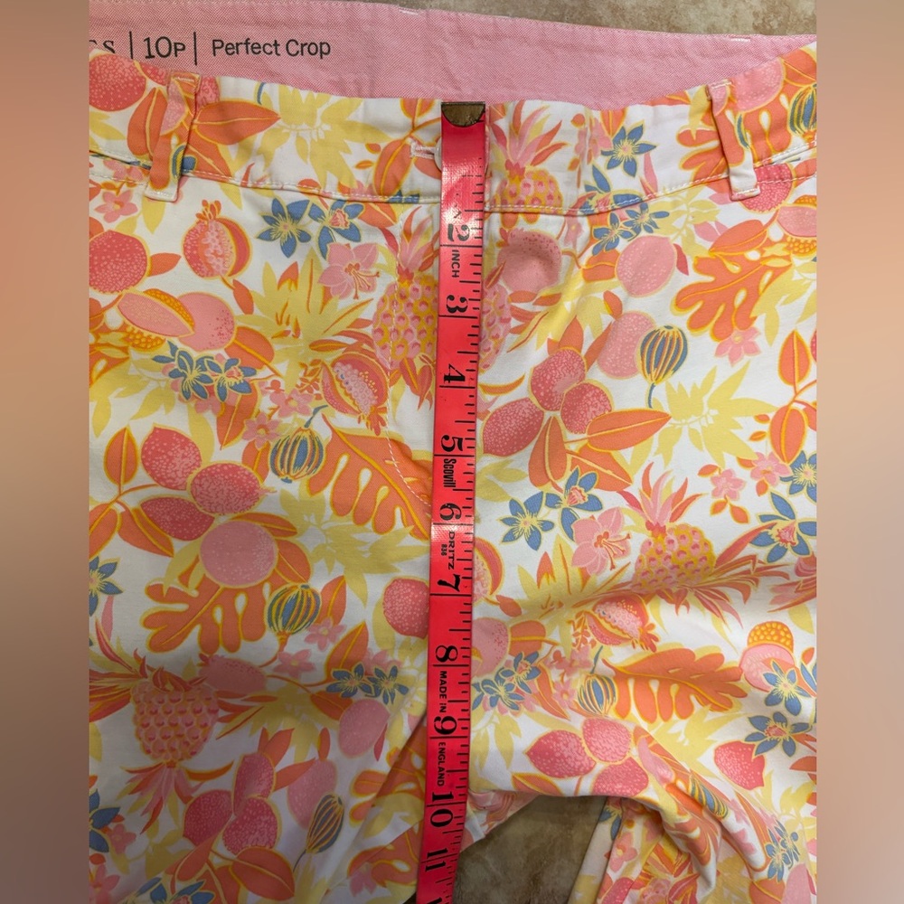 Talbots Perfect Crop Pants in Fruit & Flowers Print Women’s 10 Petite - Picture 11 of 12